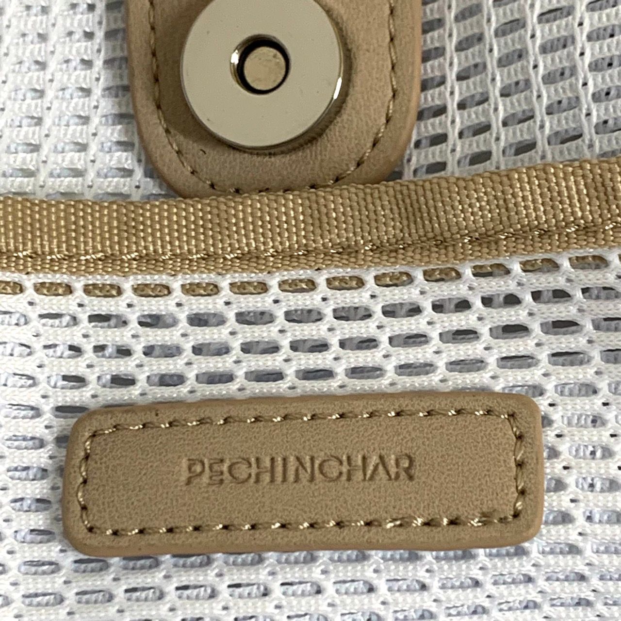 ヤマダヤ　PECHINCHAR メッシュトートバッグ ベージュ　新品未使用 PECHINCHAR】ペシンシャ/メッシュトートバッグ/インバッグ付き/未使用