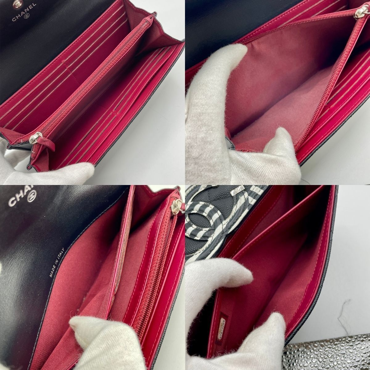 CHANEL シャネル CC フィリグリー ココマーク ジップウォレット A84446 