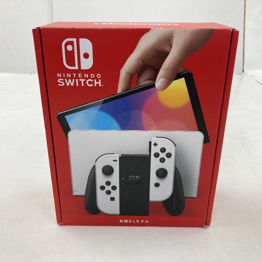02w06515 Nintendo Switch ニンテンドースイッチ 有機ELモデル  Joy-Con(L)/(R) ホワイト ※未使用品 【中古品】