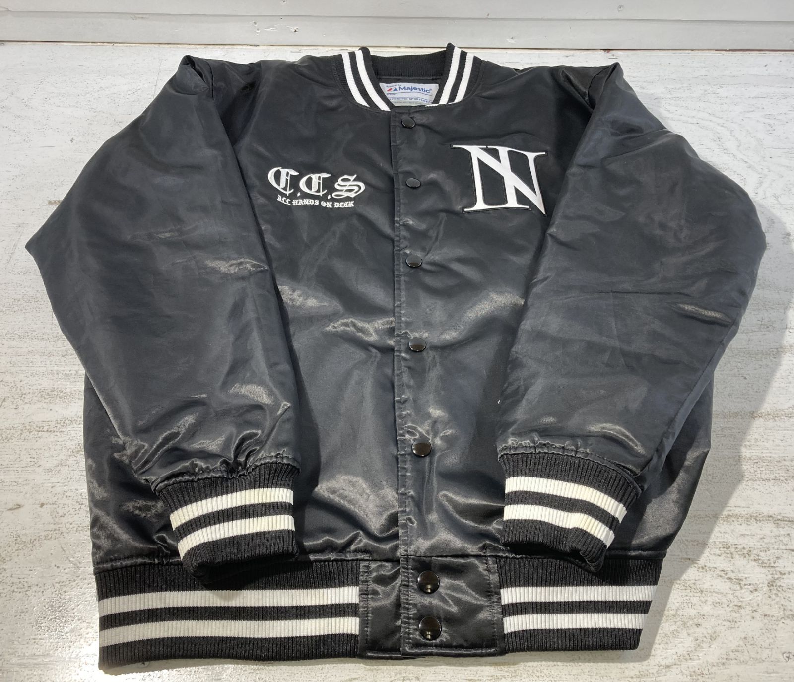 【紫波75-1-0215mc】The BONEZ Majestic スタジャン ブラック ボーンズ マジェスティック【中古】【メンズ】