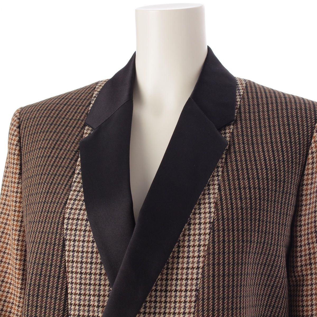 セリーヌ フィービー期 ウール チェック クロンビー コート 2 8F86  