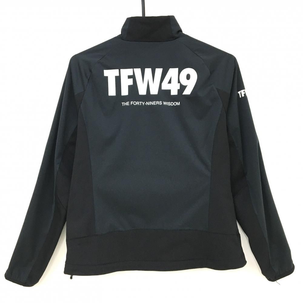 TFW49 ジャケット 黒×白 異素材 ストレッチ レディース M ゴルフウェア TFW49