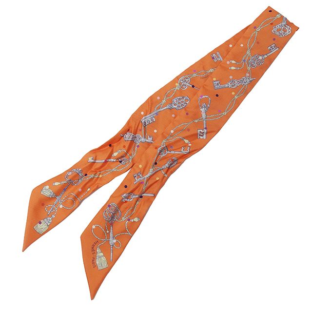 エルメス HERMES スカーフ ツイリー Les Cles a Pois レディース