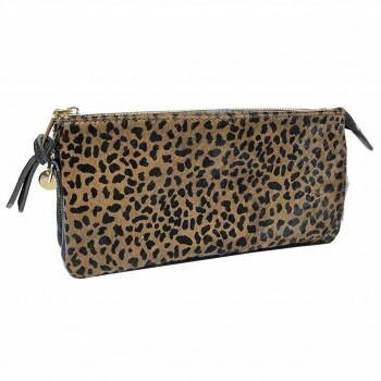 DAICO Pisoraro ピソラロ ハラコ ウォレットバッグ LEOPARD-BR PR239