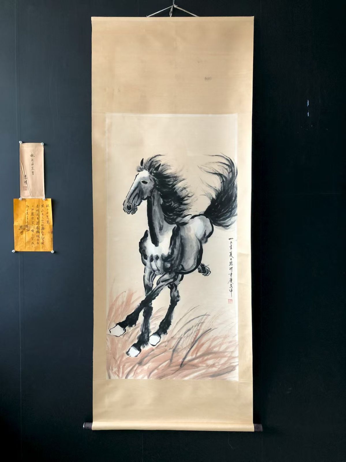中国美術品・中国名家書画・徐悲鴻氏書画・十俊馬冊・掛け軸・書道・屏風掛軸 中国美術品・中国名家書画・徐悲鴻氏書画・十俊馬冊・掛け軸