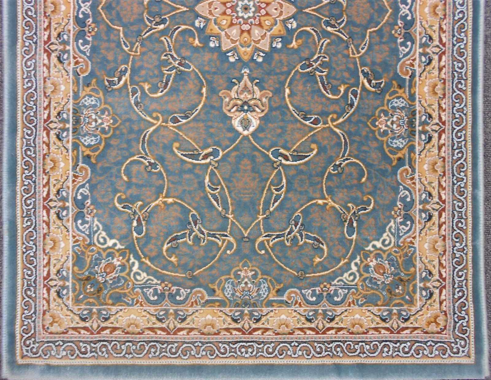 高密度、立体柄 絨毯!本場イラン産!60×90cm-200551 - ジャスミン