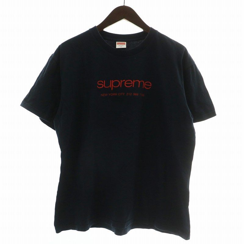 シュプリーム SUPREME 20SS Shop Tee Tシャツ カットソー 半袖 クルーネック ロゴ プリント M 紺 ネイビー 赤 レッド |XZ GY12