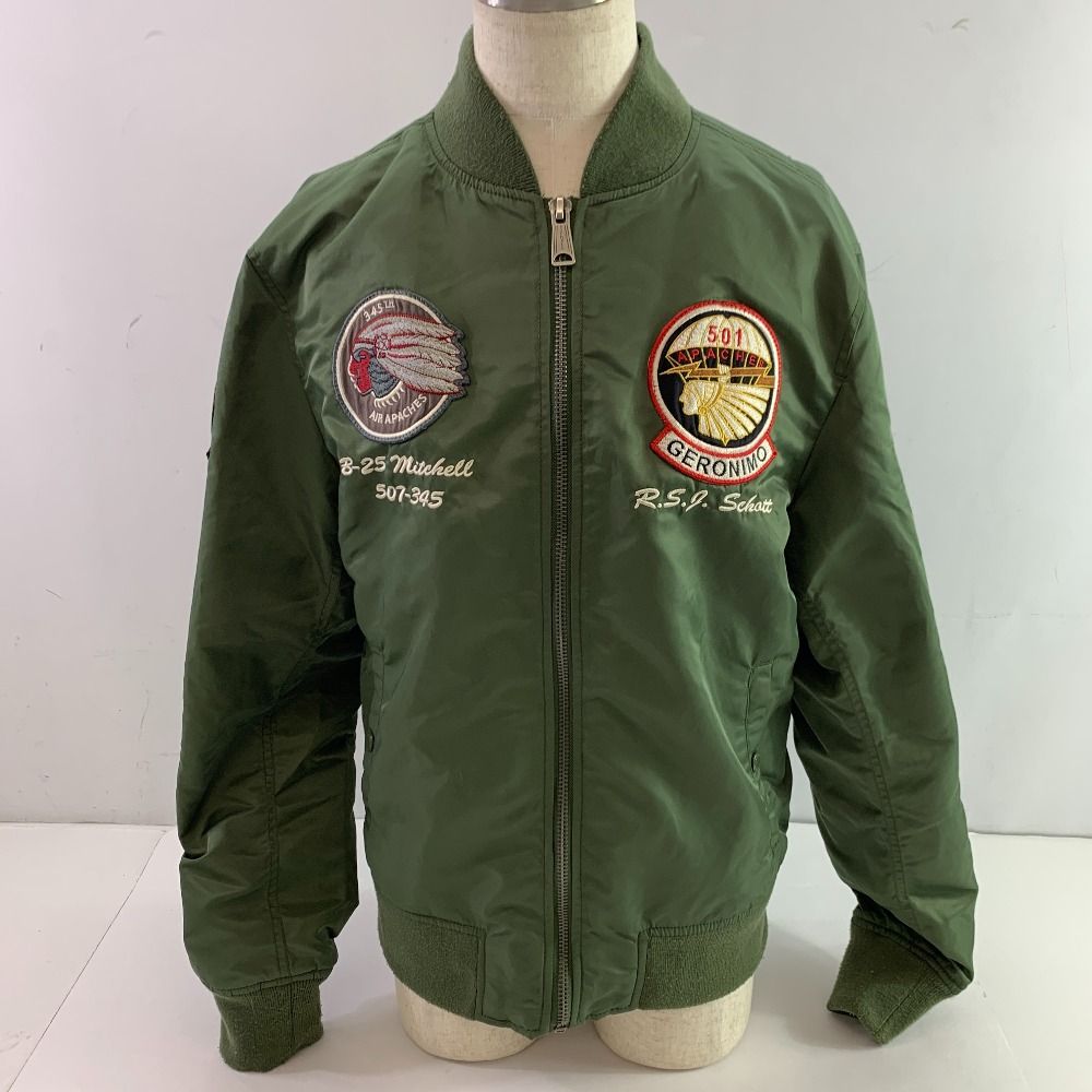 Schott フライトジャケット MA-1 レッド 丈短い リバーシブル M 04w0810▽※【中古】 Schott ショット MA-1 フライト ジャケット
