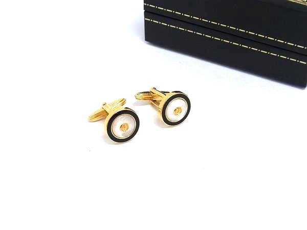 □美品□ dunhill ダンヒル シェル カフスボタン カフリンクス