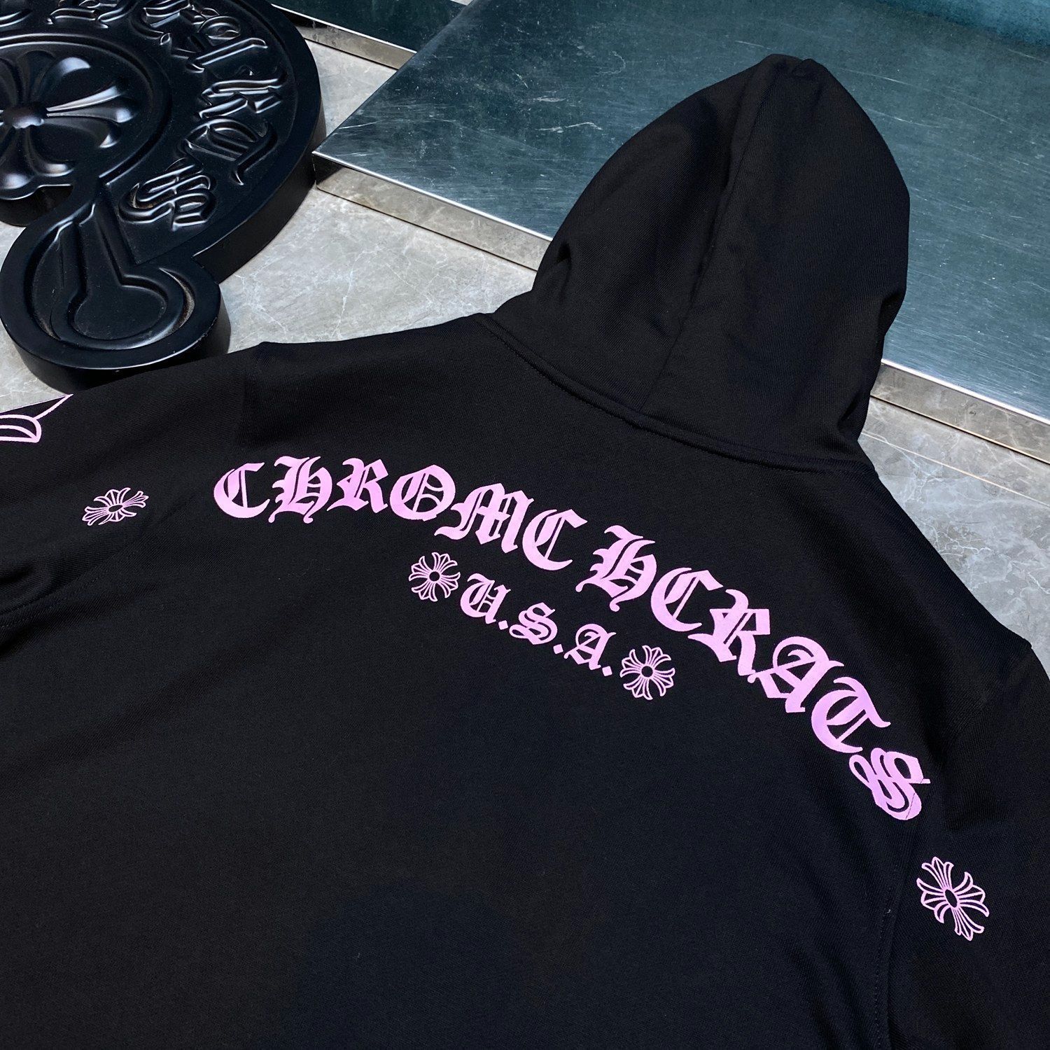 【ヴィンテージ】Rank:A☆クロムハーツ S MATTY BOY フーディ CHROME HEARTS クロムハーツ ×MATTY BOY Brain Hoodie ×マッティ