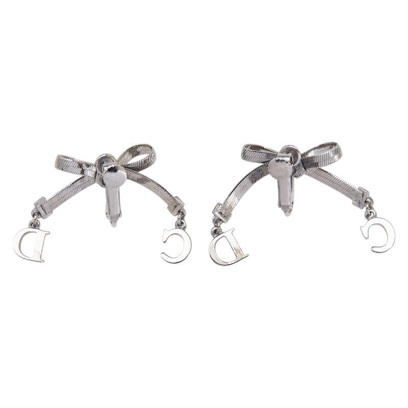 Christian Dior 】ネックレス リボンモチーフ シルバー ディオール CD