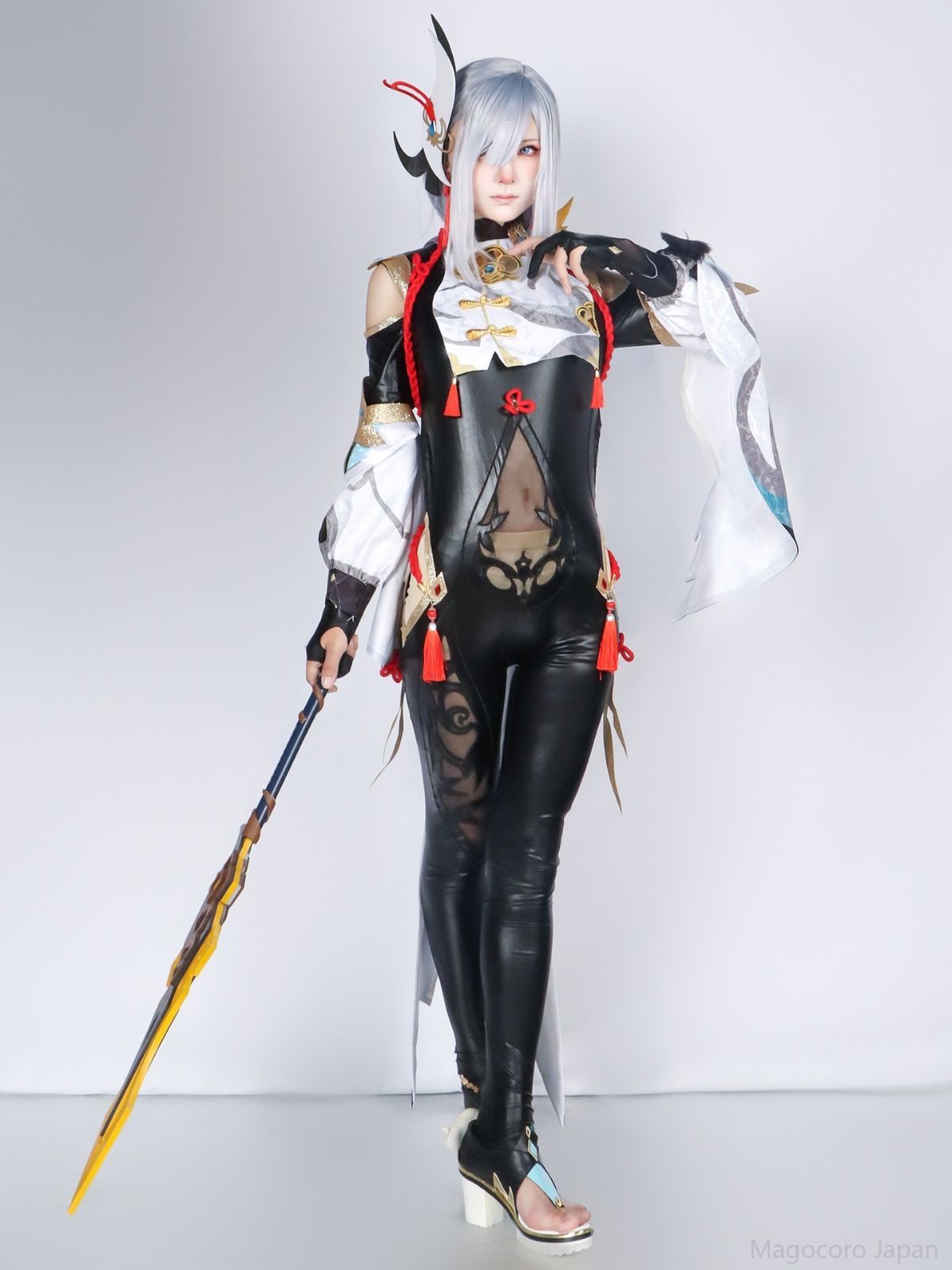 申鶴　コスプレ　フルセット コスプレ衣装 原神 申鶴 コスチューム レディース 全身タイツ