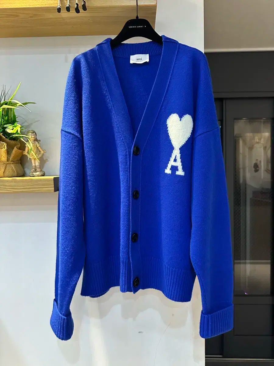 ami アミ カーディガン ロイヤルブルー