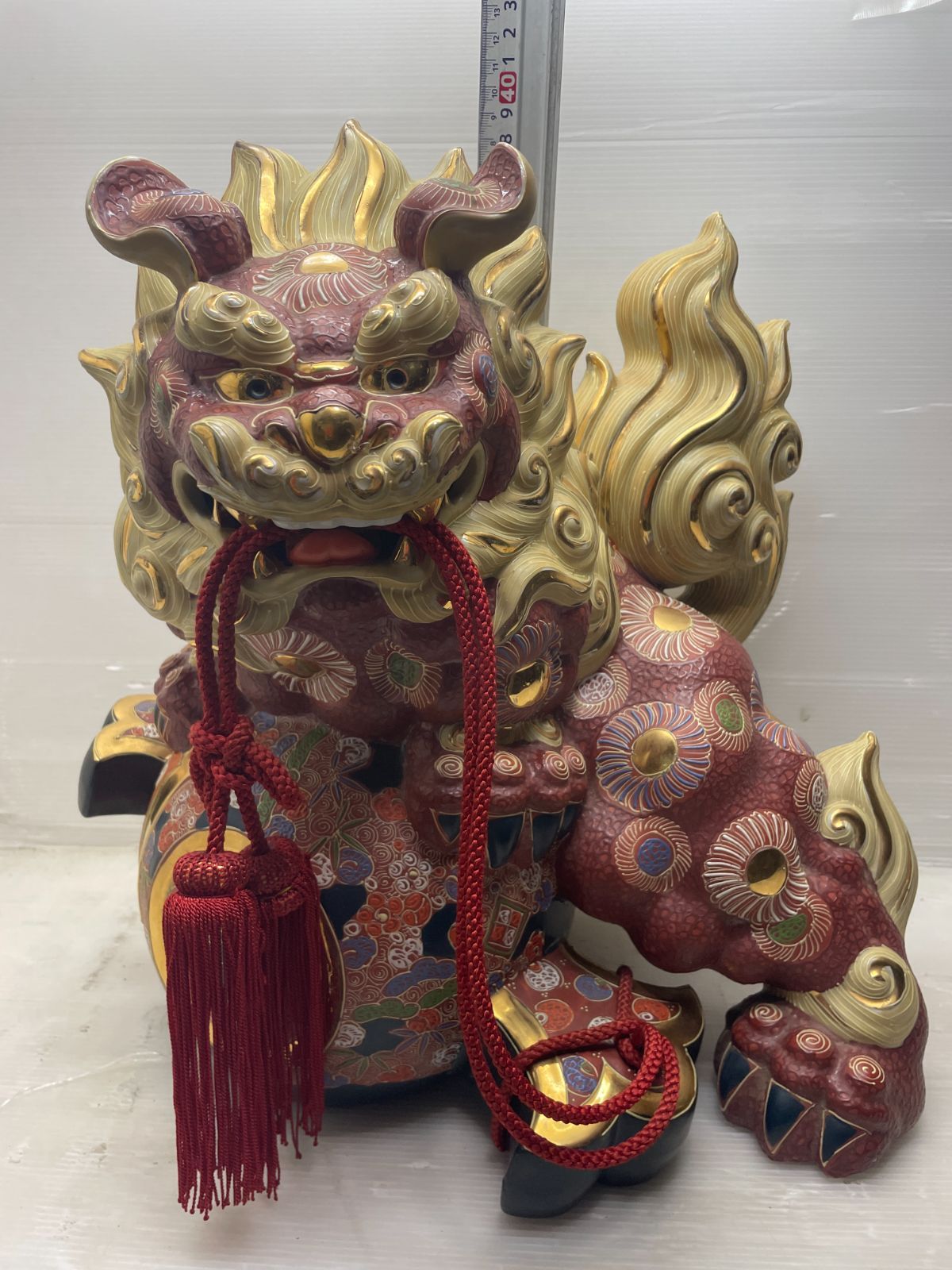 九谷焼 大型の唐獅子 打出の小槌 - メルカリ