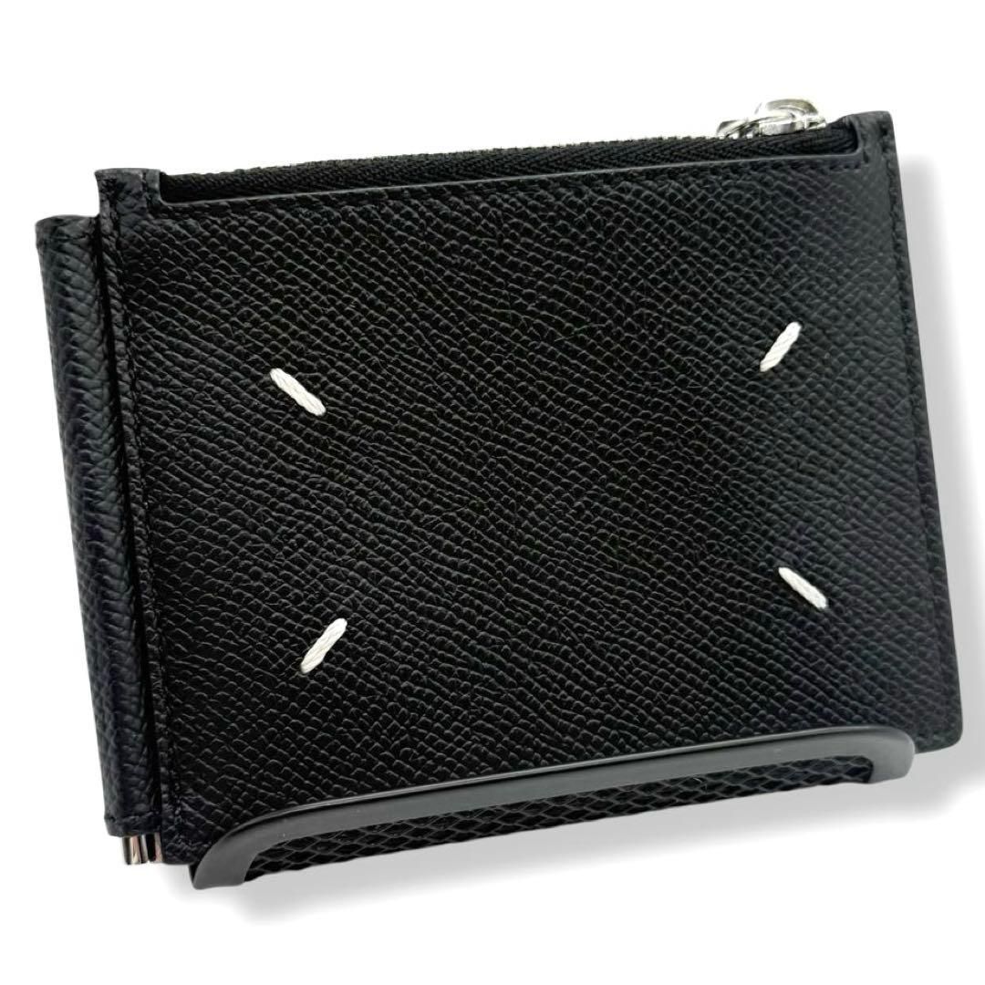 メゾンマルジェラ マネークリップ 折り財布 ブラック 4ステッチdb3