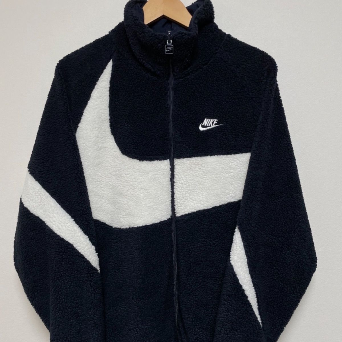 NIKE】ナイキ フルジップ ボアジャケット M ダークオブシディアン  