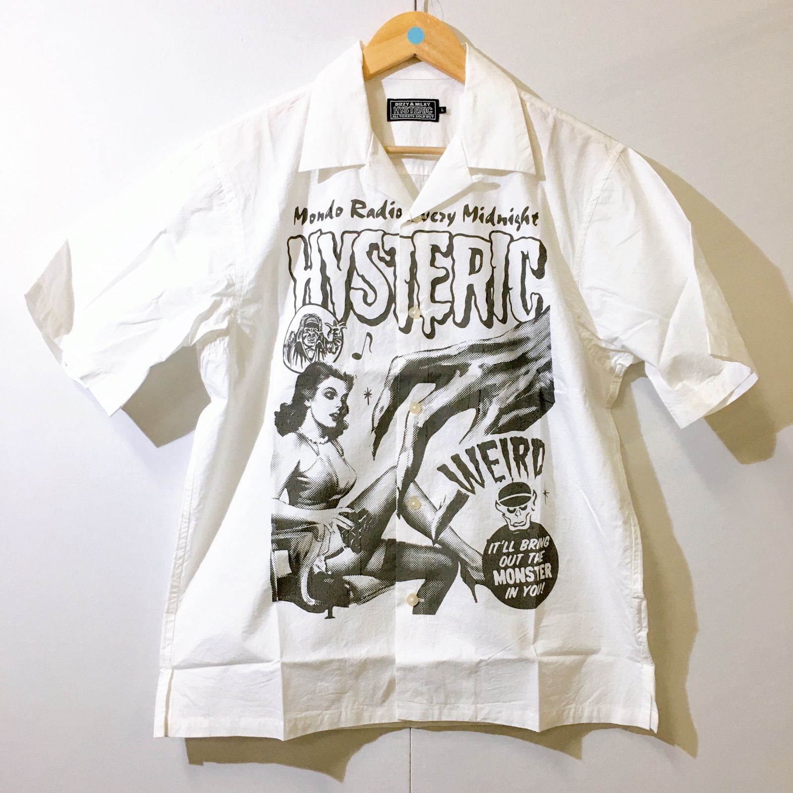 HYSTERIC GLAMOUR◇×ラプンツェル/タグ付き/Tシャツ/L/コットン/WHT