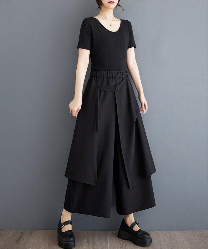 モード系 個性派 新デザイン 黒ボトムス 超人気商品 ブラック