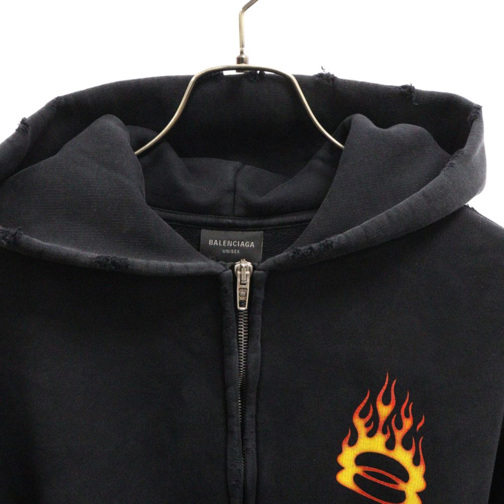 24AW BALENCIAGA Burning Unity ロゴ コットン フーディ 24AW BALENCIAGA Burning Unity ロゴ コットン フーディ