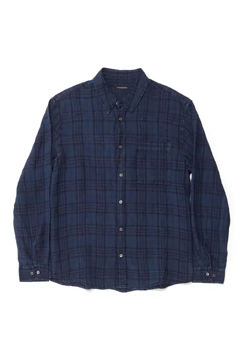 HATCHINGROOM ミュージアム 染めシャツ 青 3 サイズ