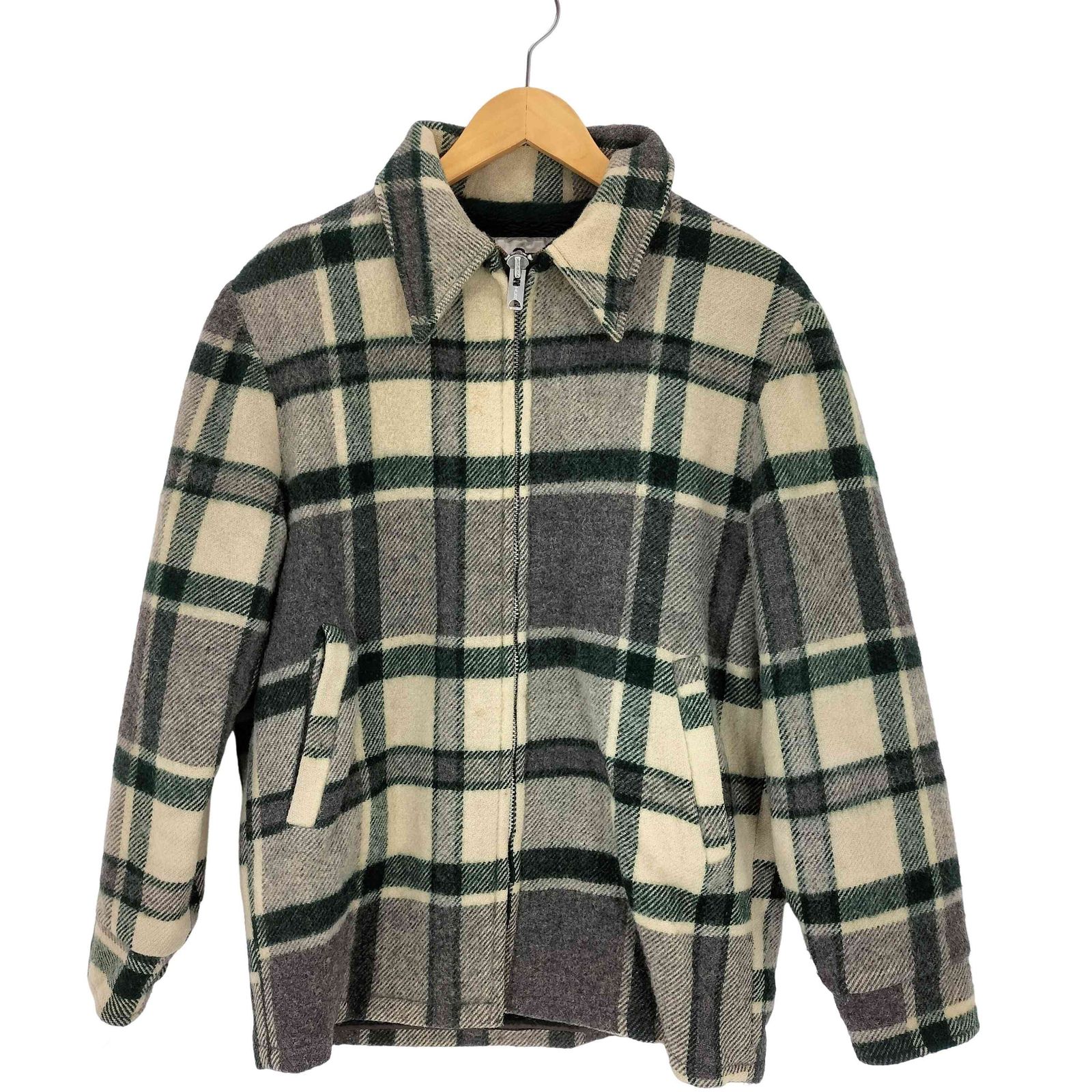 70s WOOLRICH 古着　TALON ウールジャケット　春秋冬 ウールリッチ WOOLRICH 70S 白タグ 裏起毛 デカtalon ウール