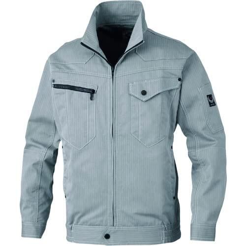 2営業日で発送 ビッグボーン商事 空調風神服ヘリンボン長袖ジャケット グレー L BK6067S-62-L 1枚
