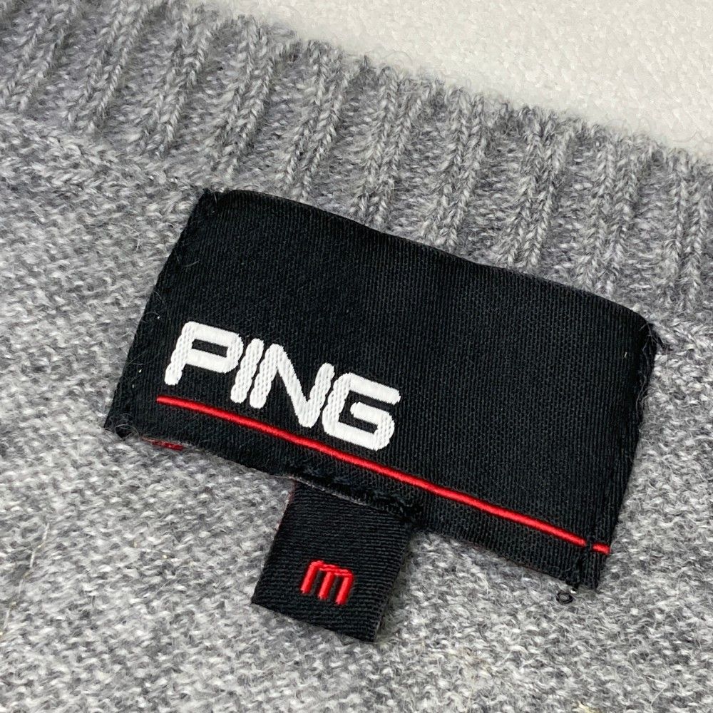 新品PING ピンニットセーターカシミヤゴルフウェアグレーMサイズ