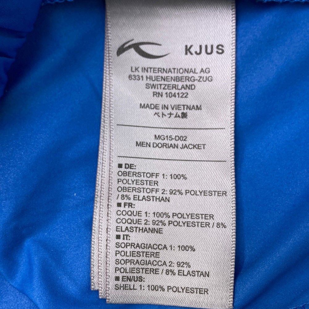 サイズ：M KJUS チュース  ジップジャケット  ブルー系 [240101410343] ゴルフウェア メンズ ストスト サイズ：M KJUS チュース ジップジャケット ブルー系