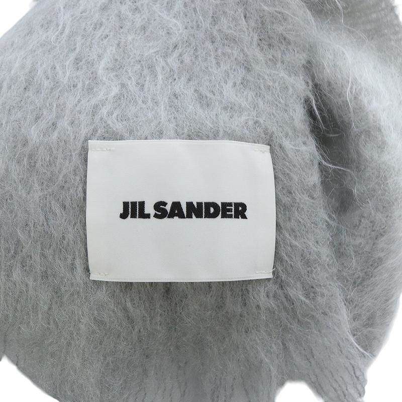 ジルサンダー JIL SANDER マフラー ウール フリンジ グレー