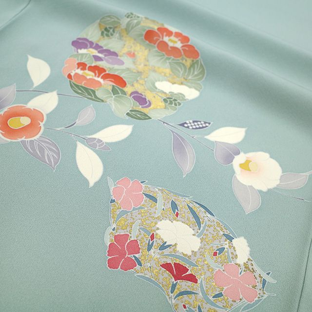 Y-436◇美品 正絹 袷 雅峰落款 手描き友禅 刺繡衿付 手縫い 長襦袢 楽天市場】正絹紋意匠手描き友禅染帯 お仕立て上がり品 濃紺地
