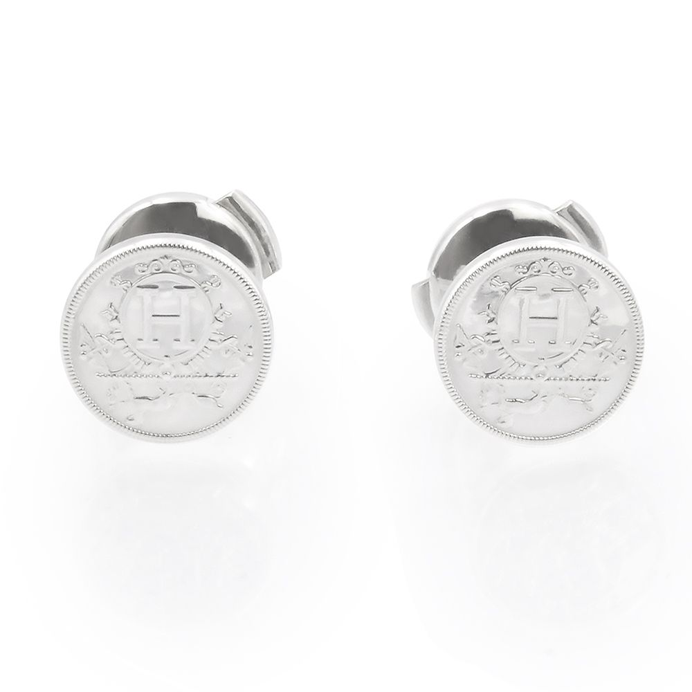 エルメス エクスリブリス TPM ピアス SV925 シルバー 箱付 HERMES 