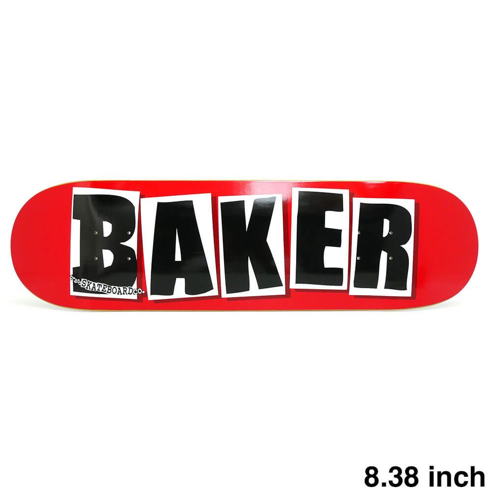BAKER DECK ベイカー デッキ TEAM BRAND LOGO RED/BLACK 8.38 スケート