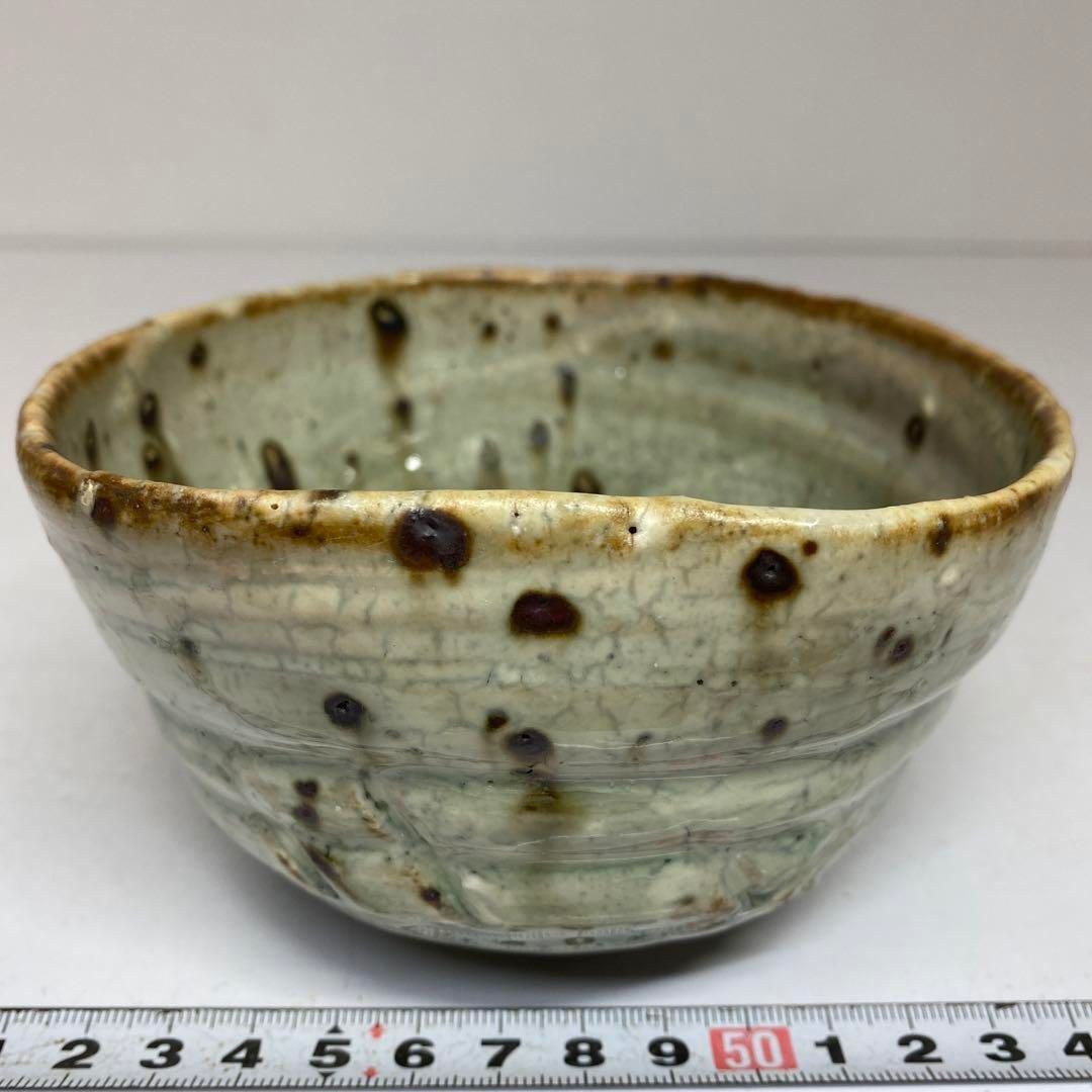 水野澤三(名工)陽山窯　美濃茶碗　共箱 直径12.3cm 東H5-1223① 水野澤三(名工)陽山窯 美濃茶碗 共箱 直径12.3cm 東H5-1223①