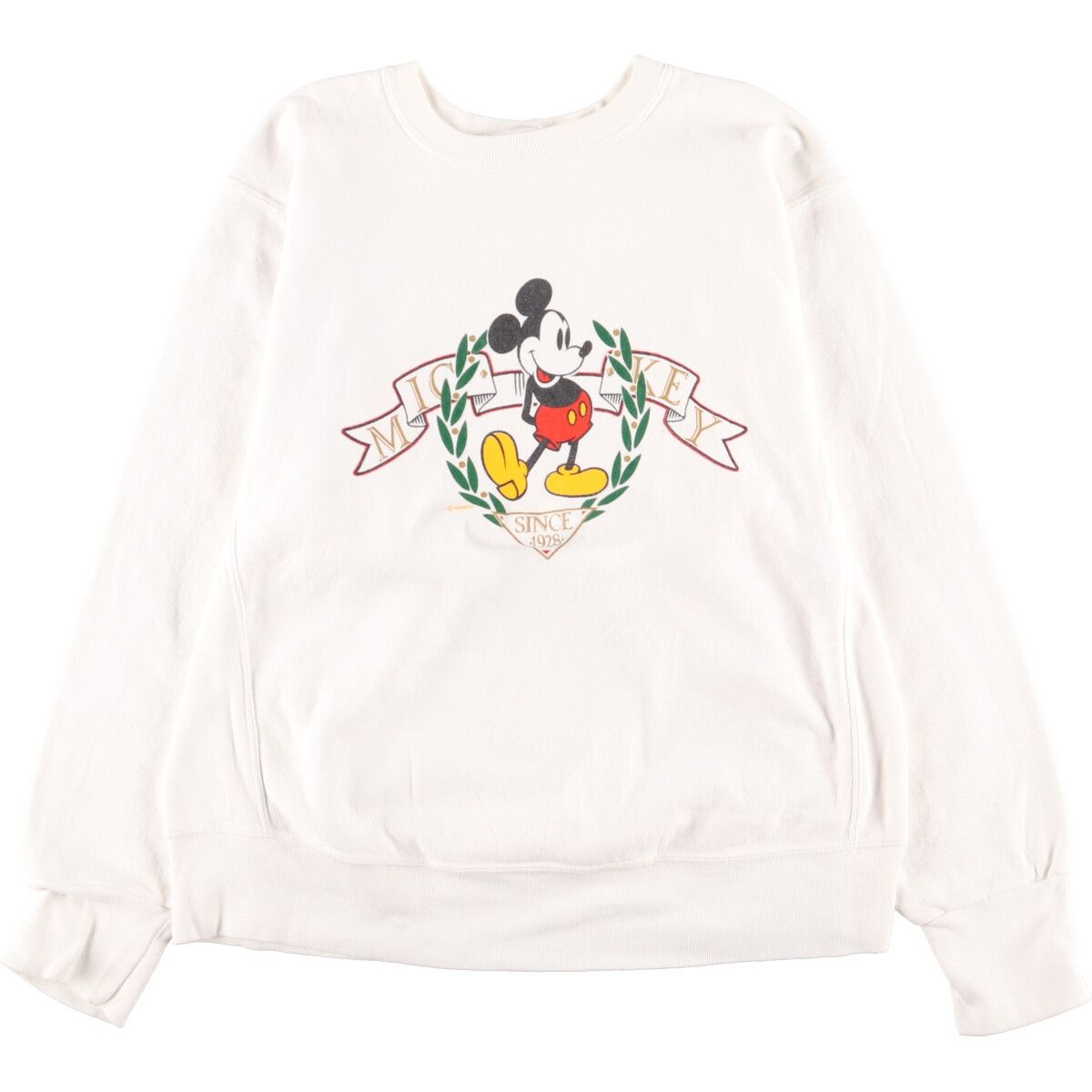 古着 ~90年代 GENUS MICKEY MOUSE ミッキーマウス キャラクタースウェットシャツ トレーナー USA製 メンズL/eaa360384