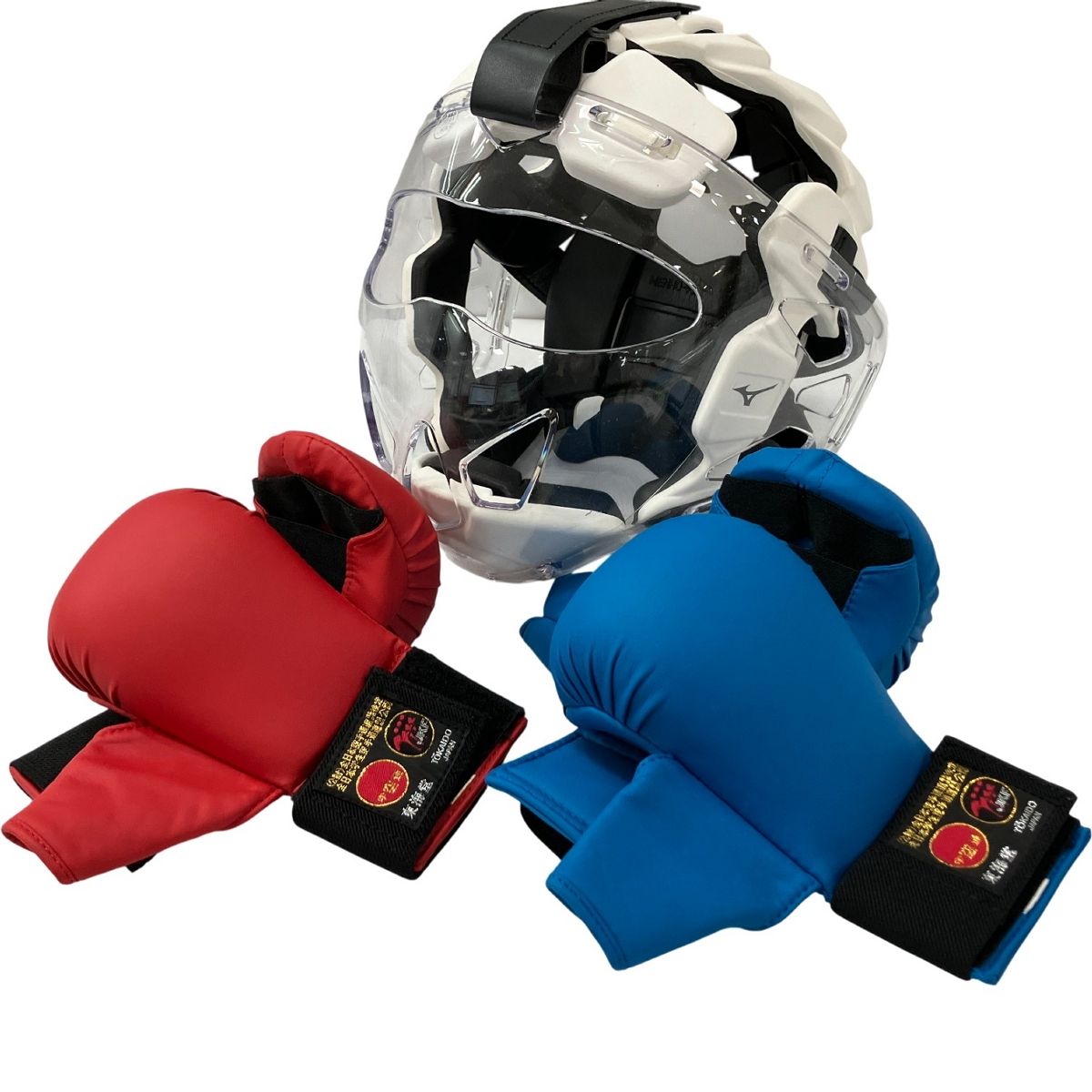 mizuno MENOHO VII 空手用 メンホー サイズM 東海堂 拳サポーター 赤青セット スポーツ用品 ミズノ H10507230