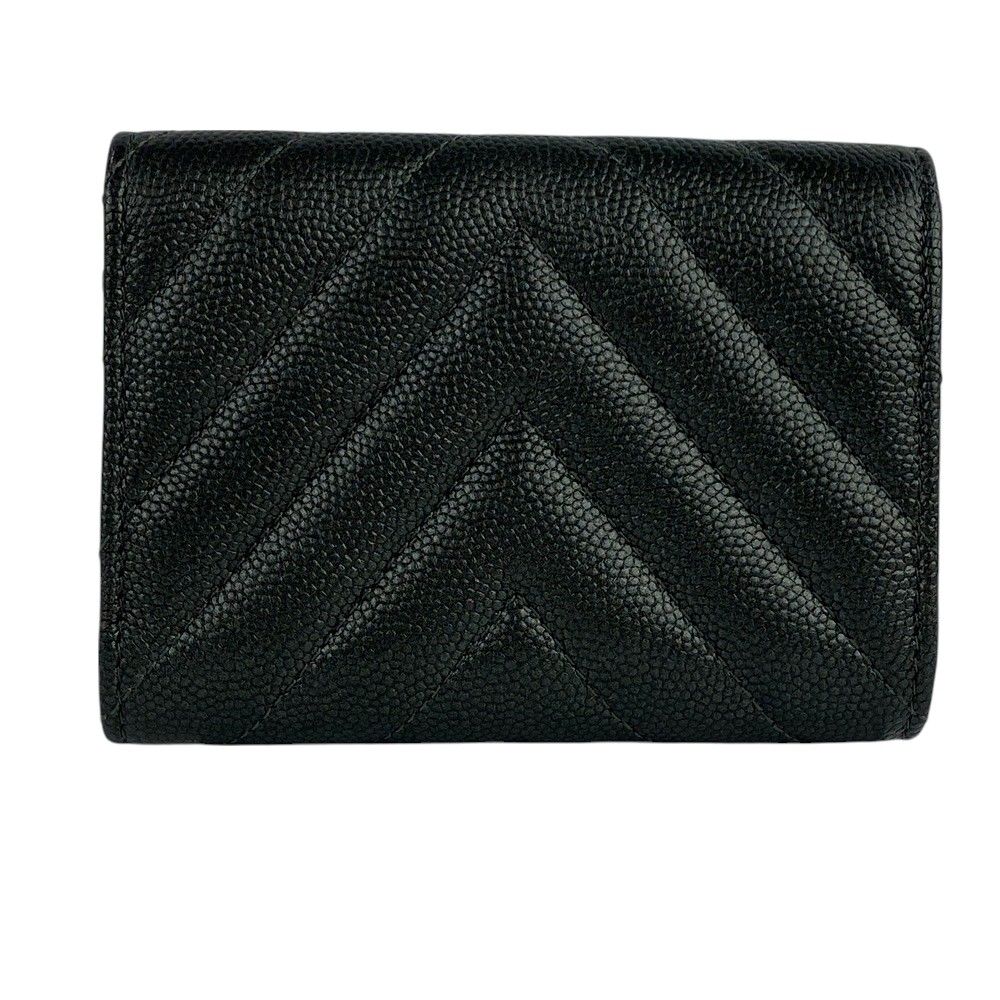 □新同□ シャネル マドモアゼル 三つ折り 財布 コンパクト キャビア