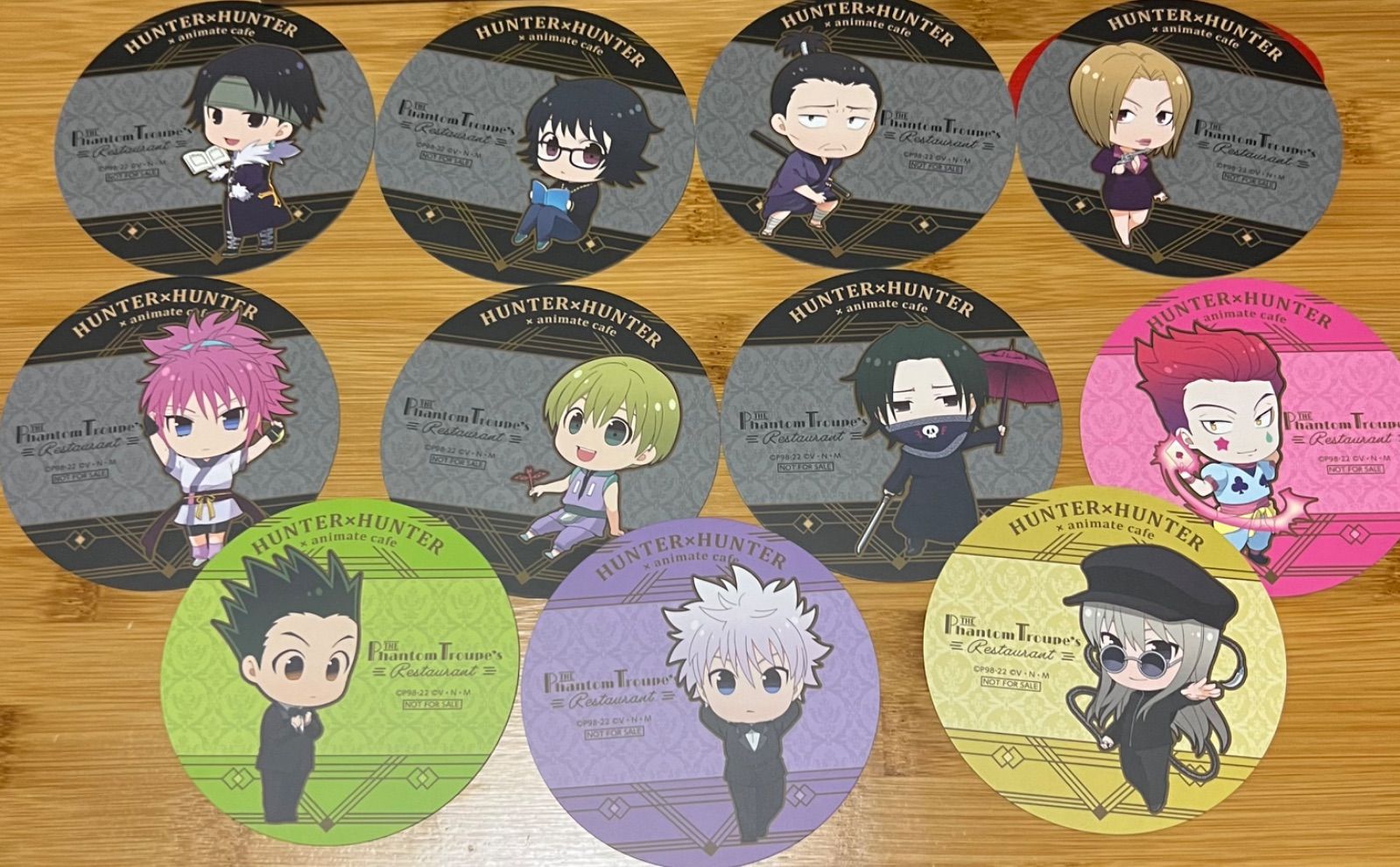 ハンターハンター アニメイトカフェ コスター18枚セット　全種 HUNTER × HUNTER コースター 全種18枚セット - メルカリ
