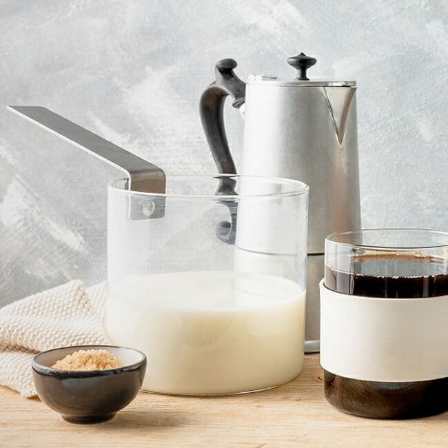 knIndustrie THE KETTLE ガラスの片手ポット(ガラス 鍋 直火 ガラス鍋