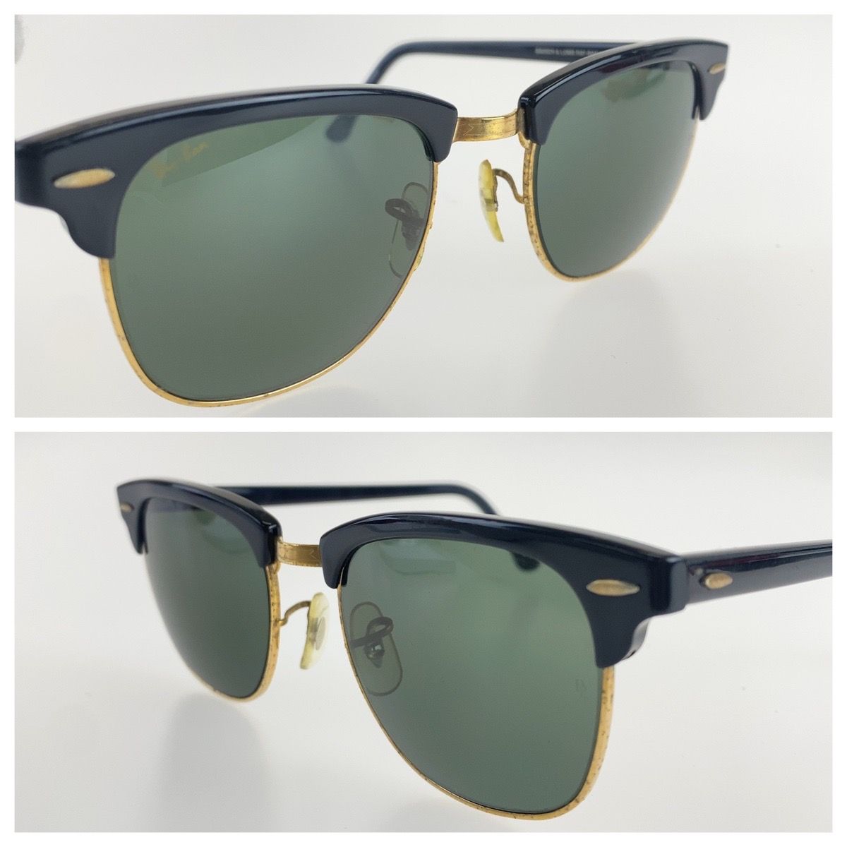 Ray-Ban レイバン ヴィンテージ B&L ボシュロム クラブマスター ブラック グリーン ゴールド プラスチック W1115 WPAW  サングラス メンズ 401350 【中古】【中古】 - メルカリ