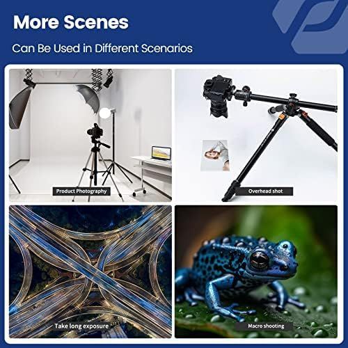 Fotopro 160CM俯瞰三脚カメラ三脚水平360三脚ボールヘッド付きポータブル一脚10KG耐荷重クイックリリースプレート旅行や仕事用X-GO