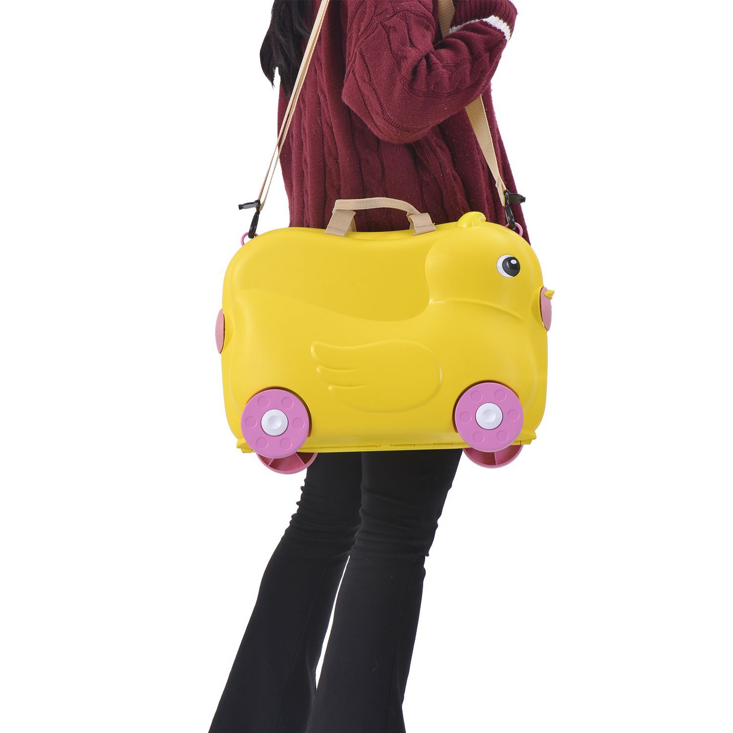 56 Off Vaschy 子供用ローリングトラベルキャリーオンスーツケース ホイール付き18インチユニコーン Content Sociallypresent Com