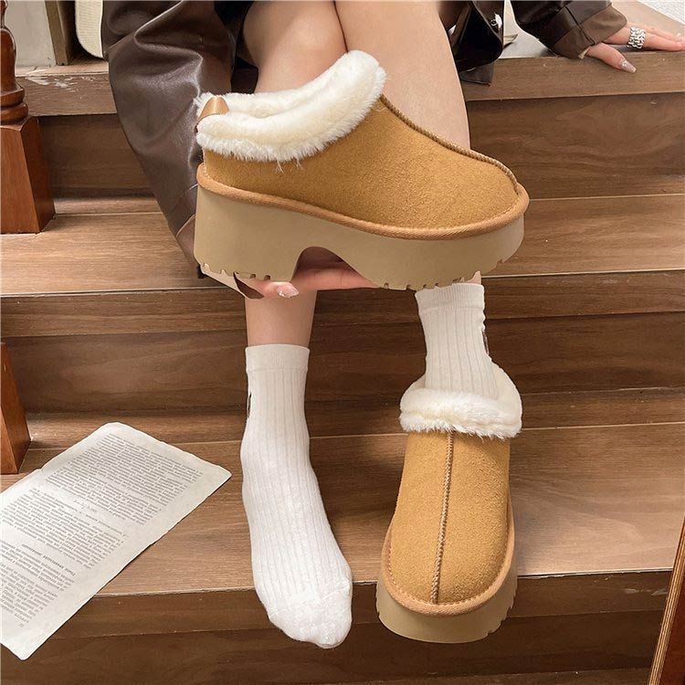 ムートン サンダル 外 履き 厚底 冬 サボ サンダル ムートン 5|6.5cmヒール 厚底 ムートンサンダル 厚底サンダル レディース ファー ムートン 厚底 歩きやすい 暖かい 防寒 軽量 ファー jiaguan359 KIN-KAAI_COM