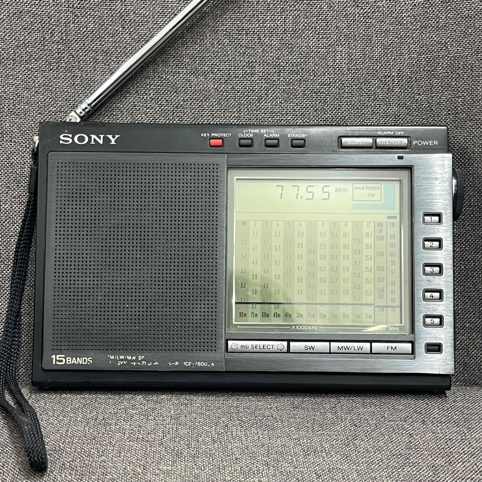 NPA】ジャンク SONY ソニー シンセサイザーレシーバラジオ ICF-7600DA