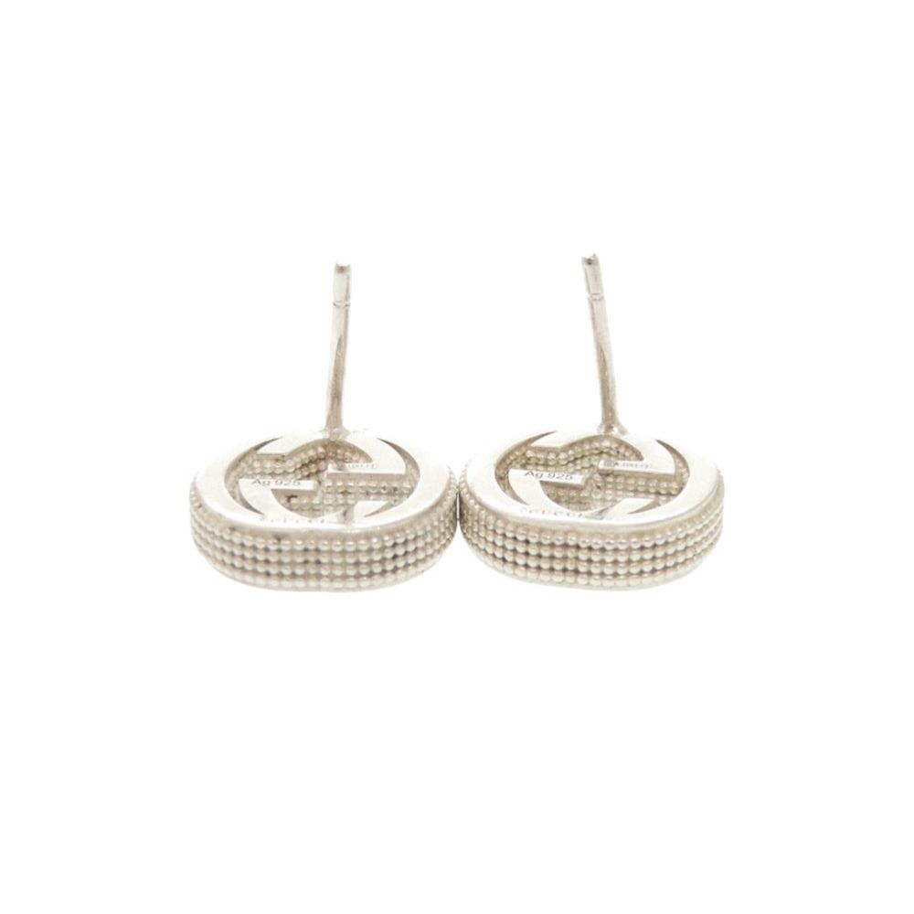 美品 グッチ インターロッキングG シルバー925 ピアス 0593