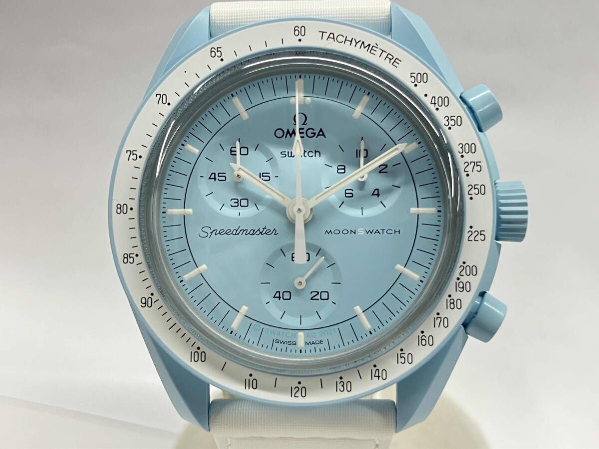 OMEGA×swatch オメガ×スウォッチ S033L100 ムーンウォッチ 電池式 クォーツ 腕時計 時計