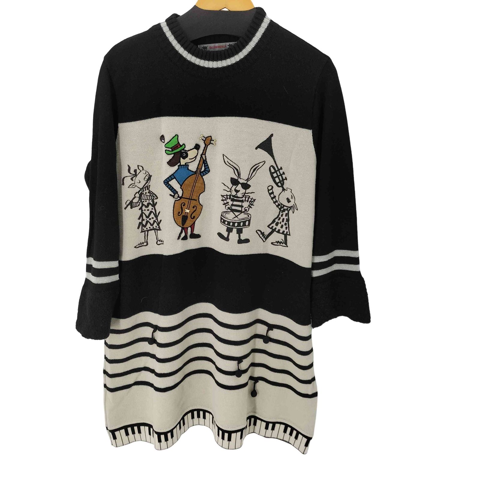 アルベロベロ OLLEBOREBLA クルーネック ニットWワンピース ピアノ  