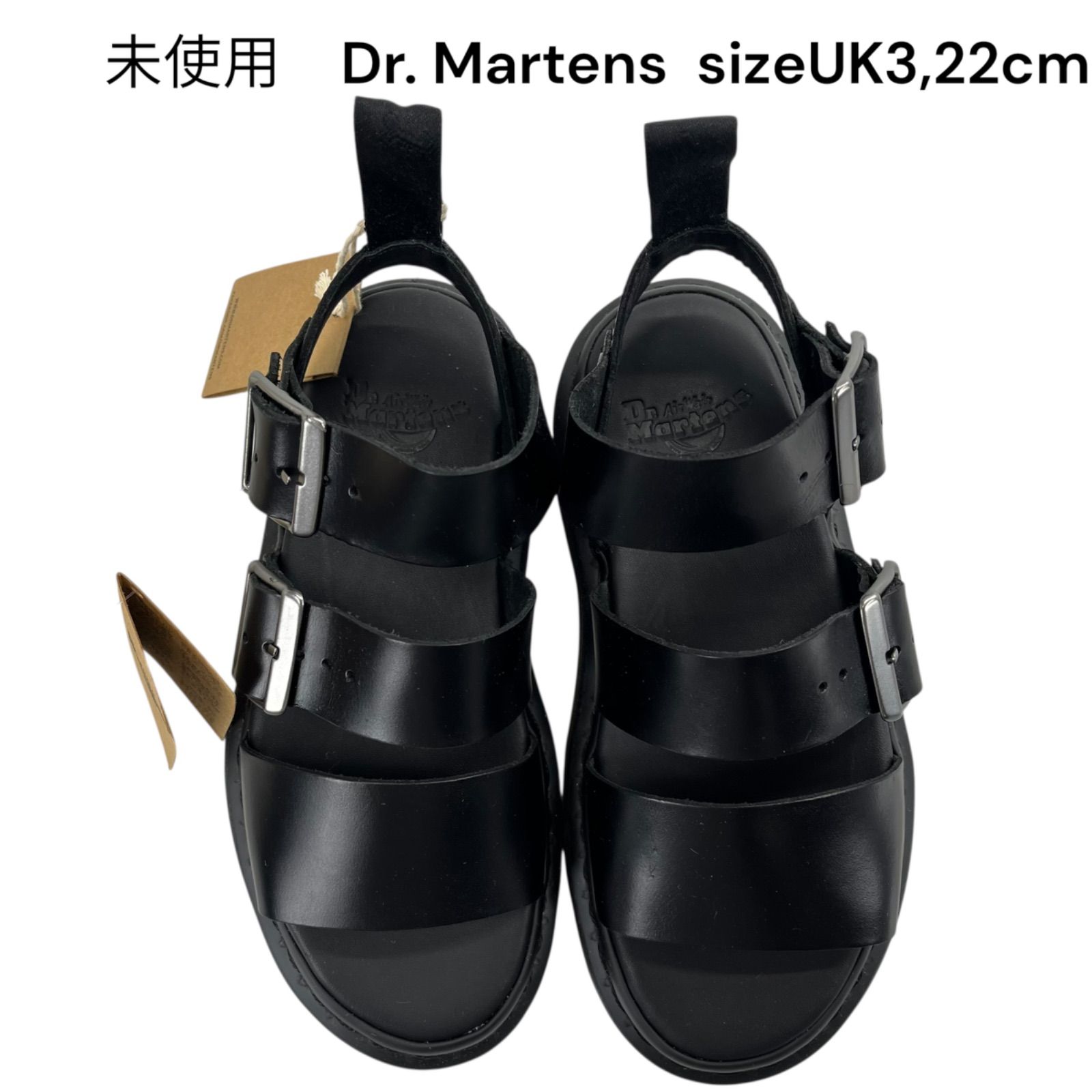 Dr. Martens ブラック サンダル　UK3 Dr.Martens 「Dr. Martens」 フラットサンダル UK3 ブラック