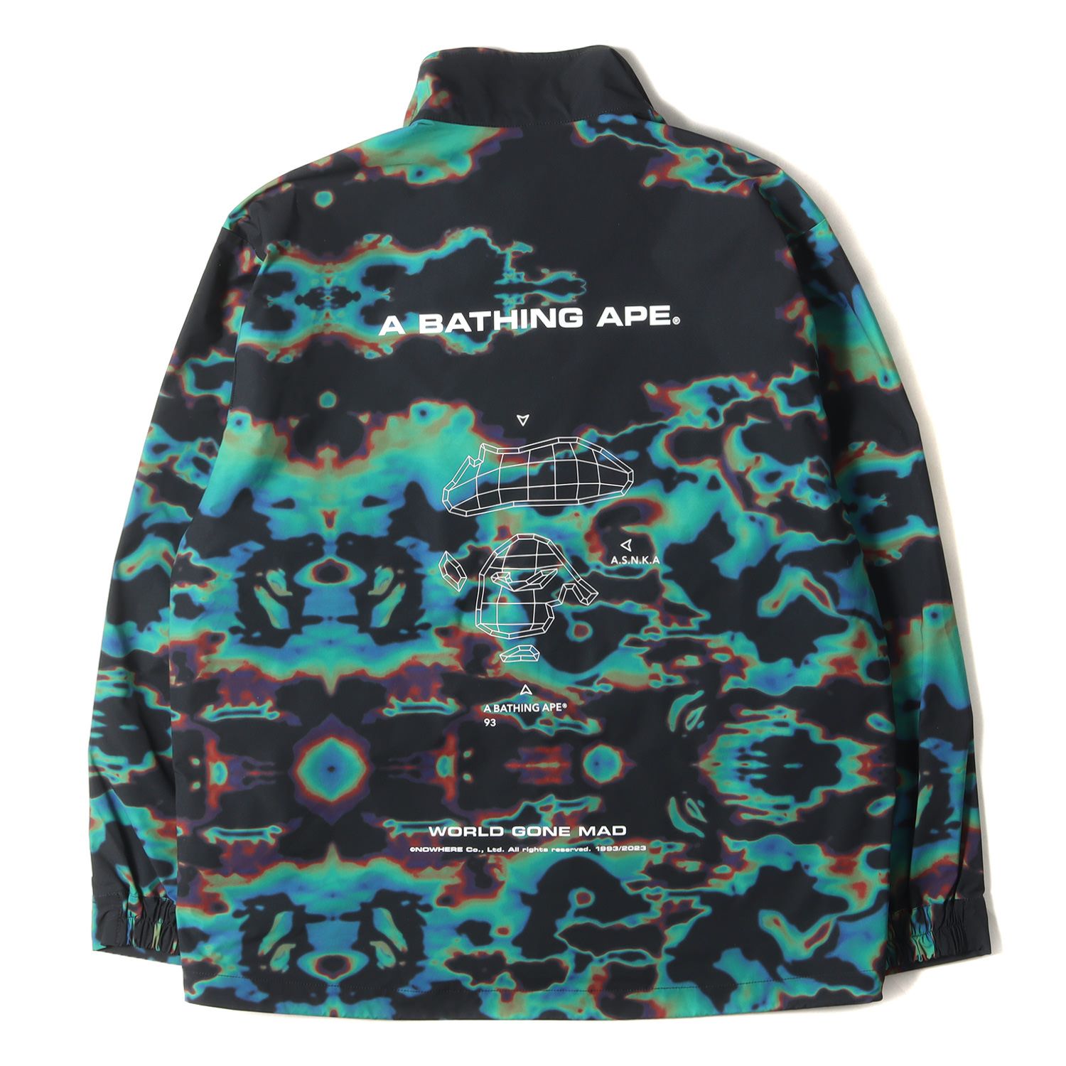 美品 A BATHING APE ア ベイシング エイプ ジャケット サイズ:L 23SS サーモグラフィー カモ M65ジャケット THERMOGRAPHY LOOSE FIT M-65 JACKET ブラック 黒 アウター ブルゾン 上着【メンズ】