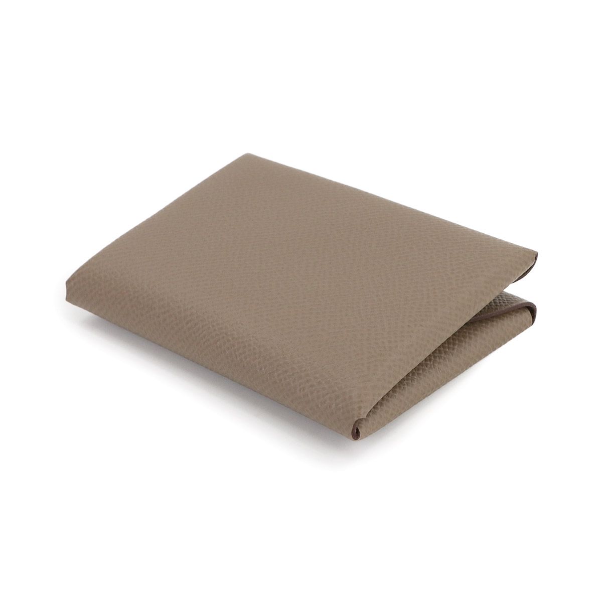 ☢ エルメス HERMES カルヴィ デュオ カードケース 名刺入れ エプソン エトゥープ W刻印 Calvi Card Case 90282018