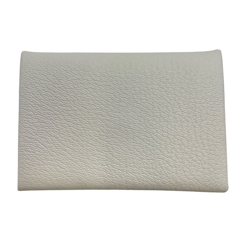 エルメス HERMES カルヴィ W刻 クレ SV金具 シェーブル レディース カードケース